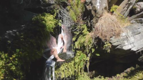 inspired by waterfall and local folklore about island water nymphs